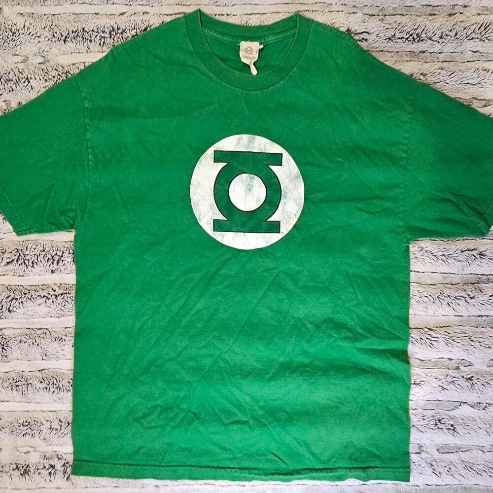 Dc-comics Men's Green and White T-shirt